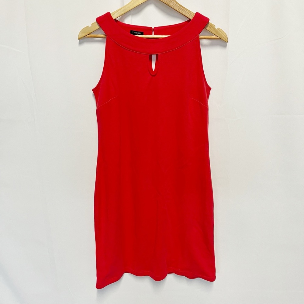 Talbots Petite Bright Pink Sleeveless Cotton Dress Women’s Size Small Petite